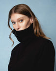 Willow Funnel Neck Jumper - Black
